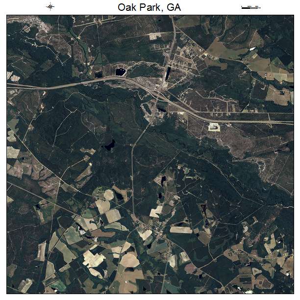 Oak Park, GA air photo map