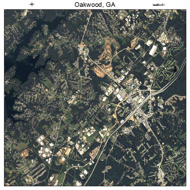 Oakwood, GA air photo map