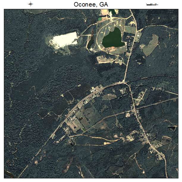 Oconee, GA air photo map