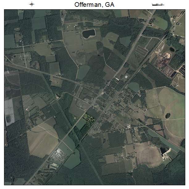 Offerman, GA air photo map