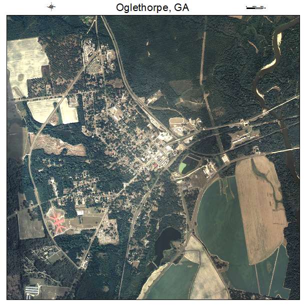 Oglethorpe, GA air photo map