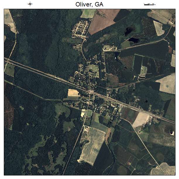 Oliver, GA air photo map