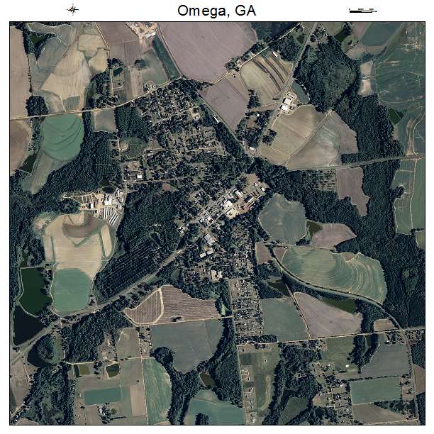 Omega, GA air photo map