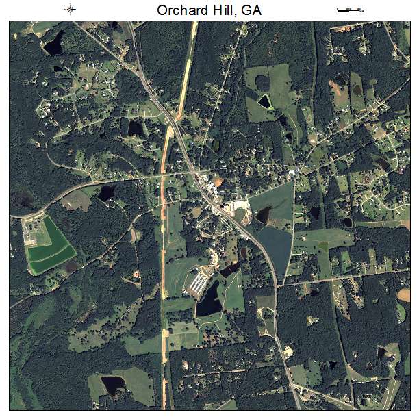 Orchard Hill, GA air photo map