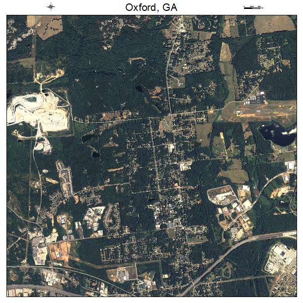 Oxford, GA air photo map