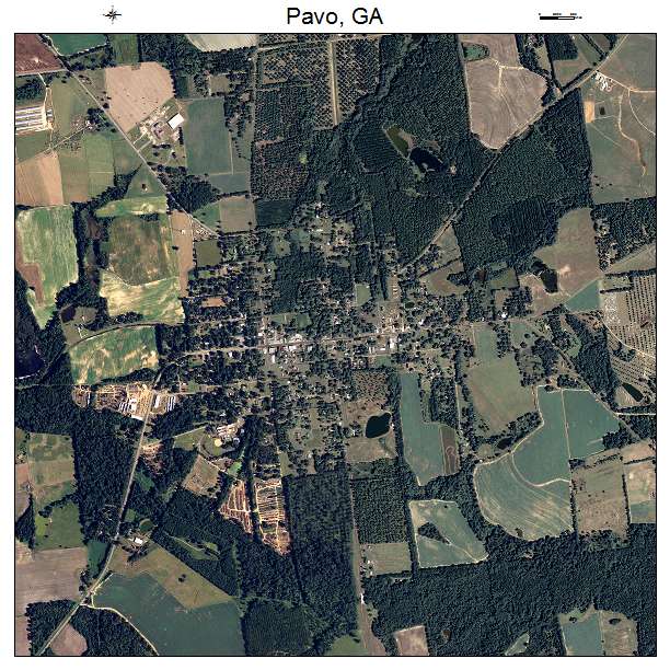 Pavo, GA air photo map