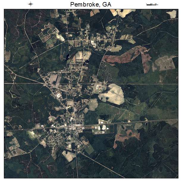 Pembroke, GA air photo map