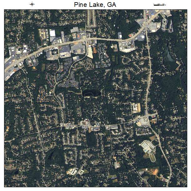 Pine Lake, GA air photo map