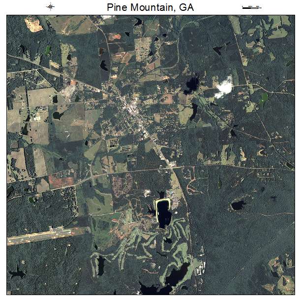 Pine Mountain, GA air photo map