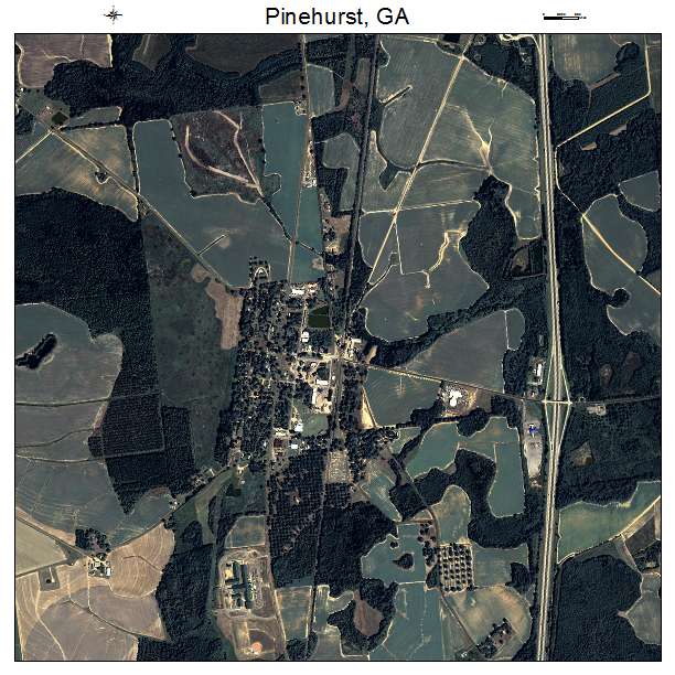 Pinehurst, GA air photo map