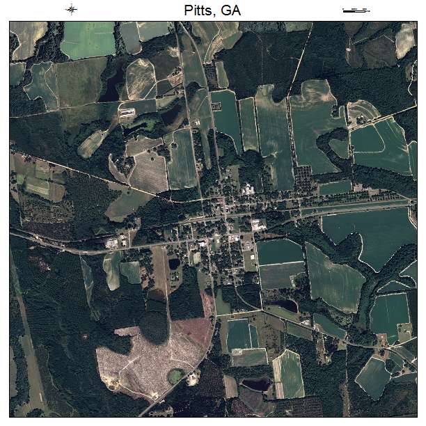 Pitts, GA air photo map