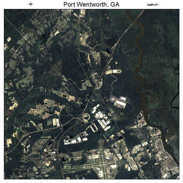 Port Wentworth, GA air photo map