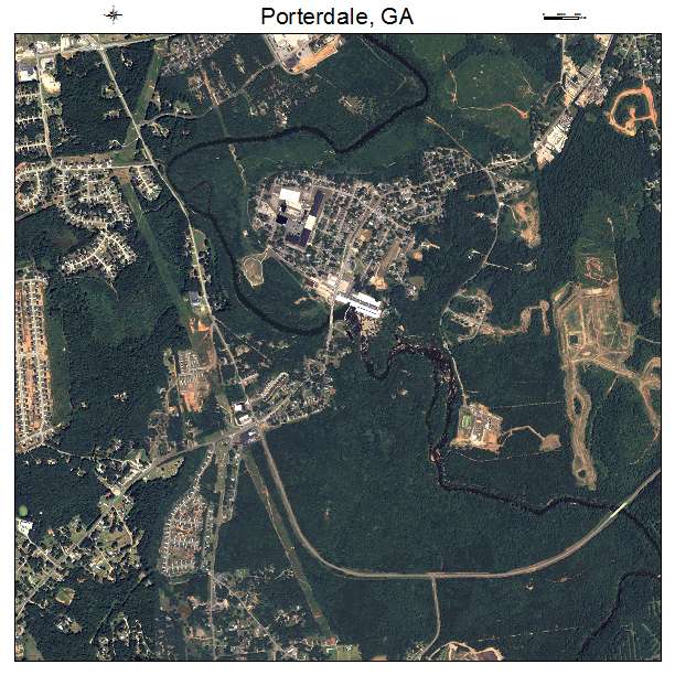 Porterdale, GA air photo map