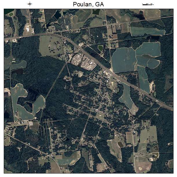 Poulan, GA air photo map