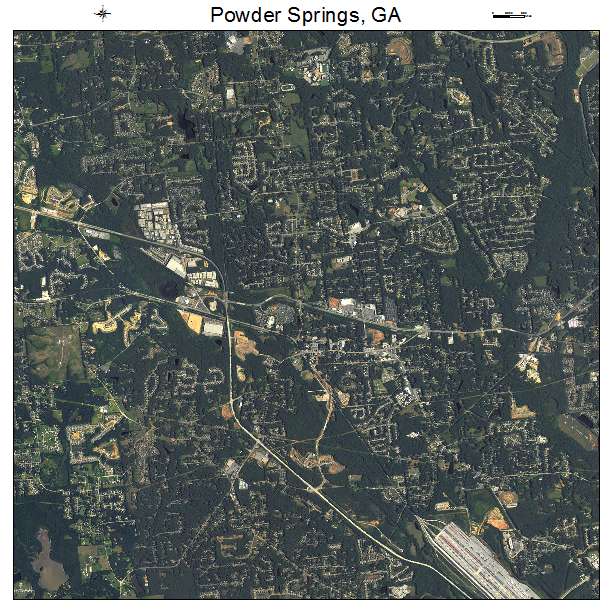 Powder Springs, GA air photo map