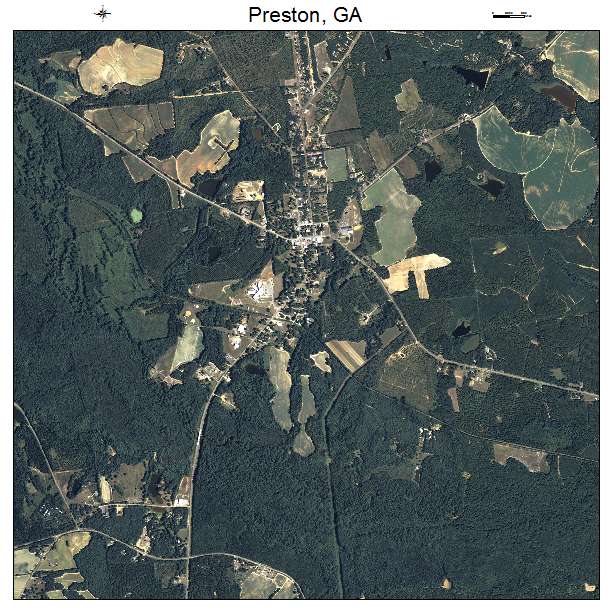 Preston, GA air photo map