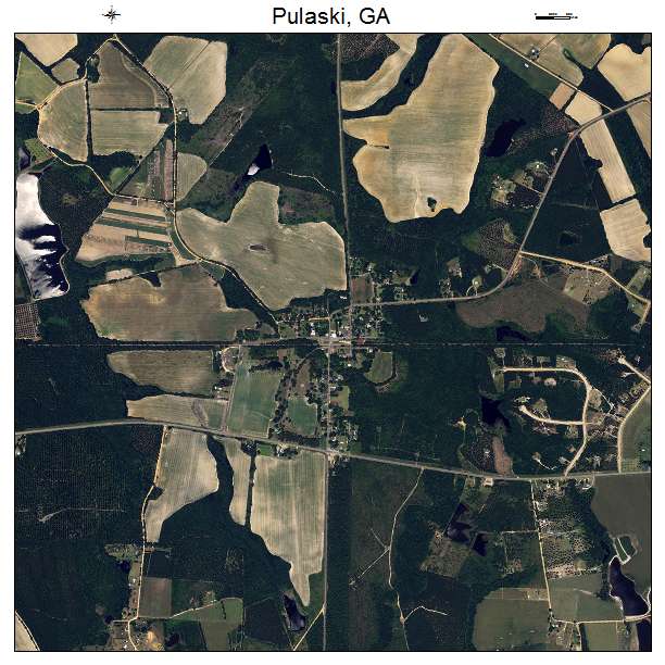 Pulaski, GA air photo map