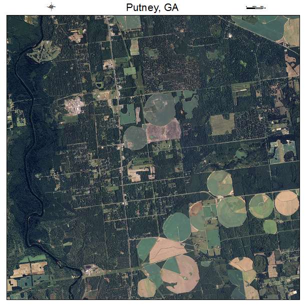Putney, GA air photo map