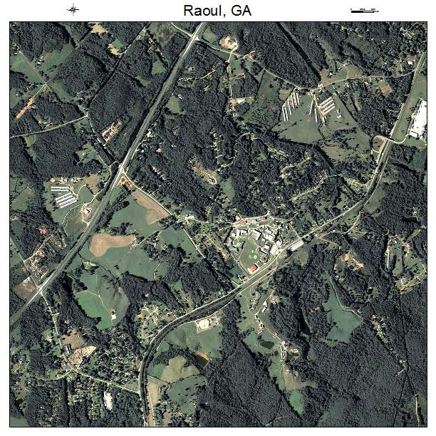 Raoul, GA air photo map