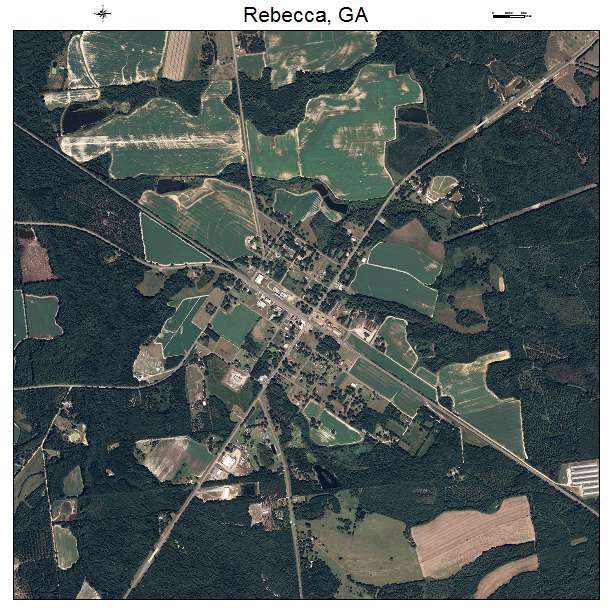 Rebecca, GA air photo map
