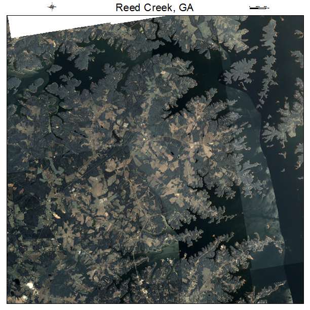 Reed Creek, GA air photo map