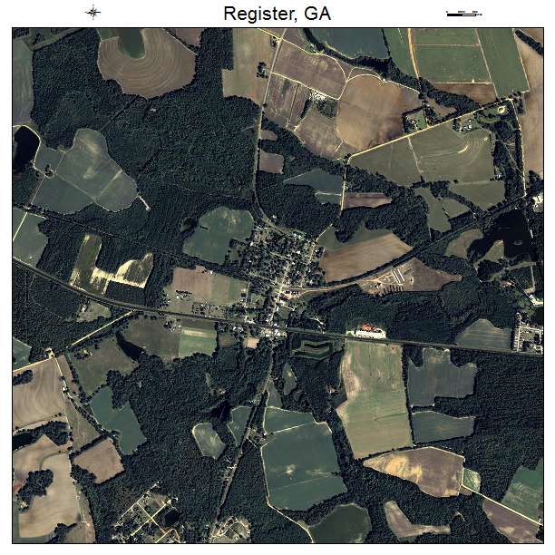 Register, GA air photo map