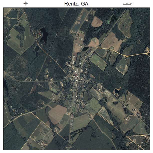 Rentz, GA air photo map