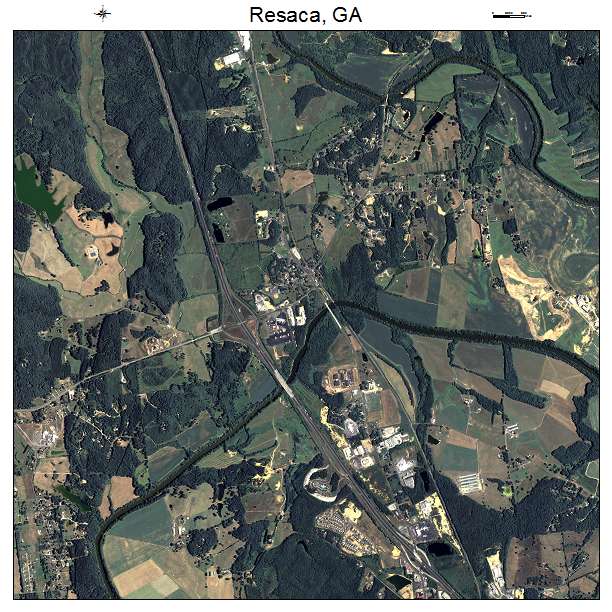 Resaca, GA air photo map