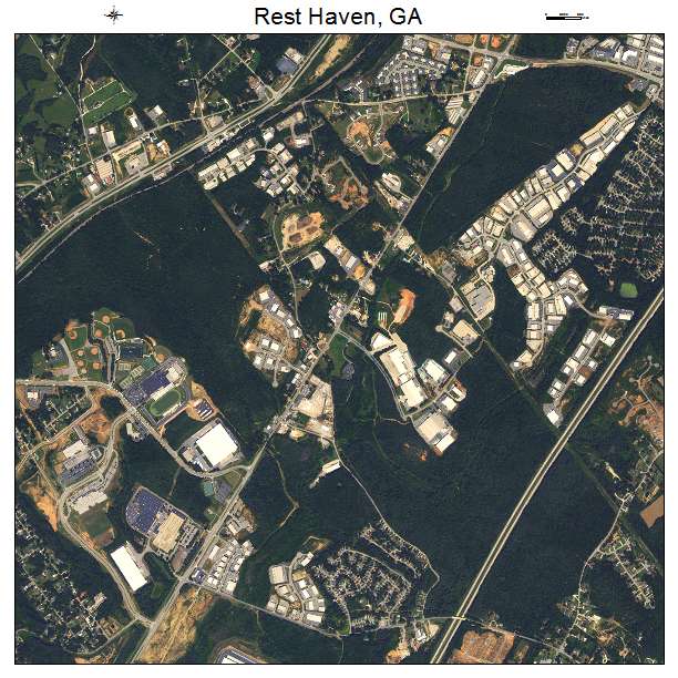 Rest Haven, GA air photo map