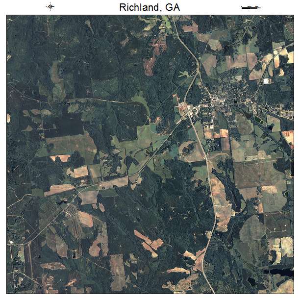 Richland, GA air photo map