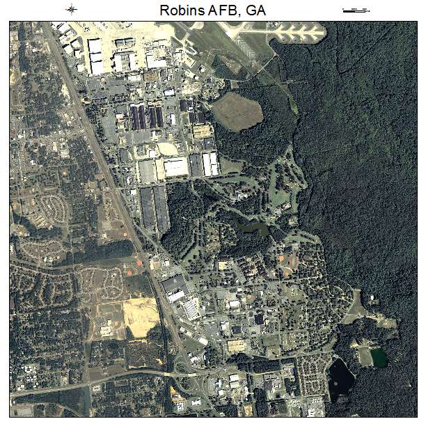 Robins AFB, GA air photo map