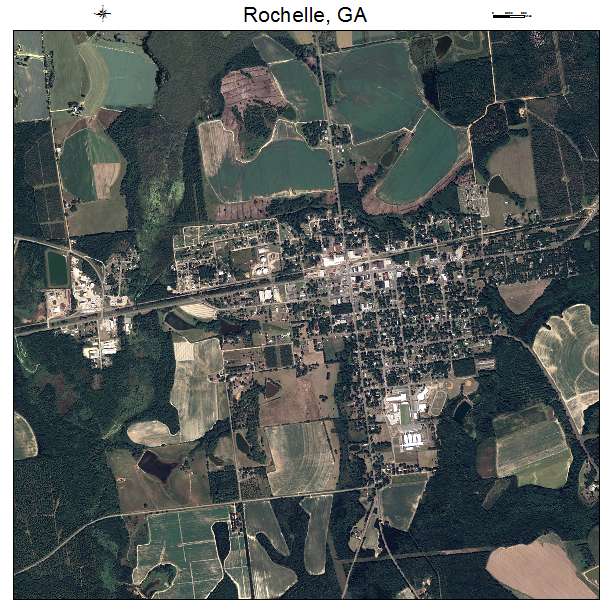 Rochelle, GA air photo map