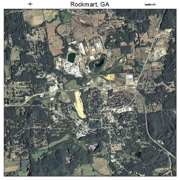 Rockmart, GA air photo map