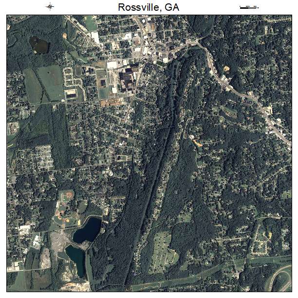 Rossville, GA air photo map