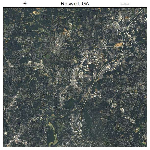 Roswell, GA air photo map