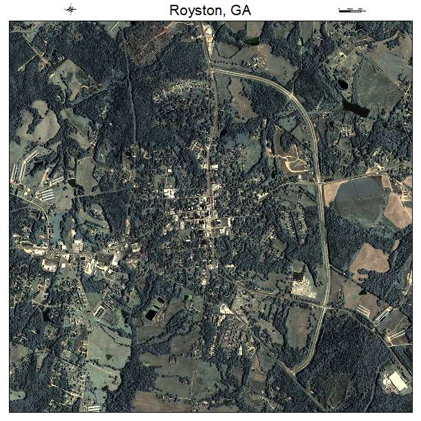 Royston, GA air photo map