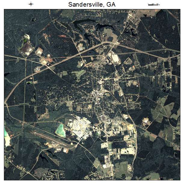 Sandersville, GA air photo map