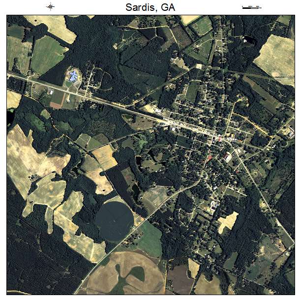 Sardis, GA air photo map