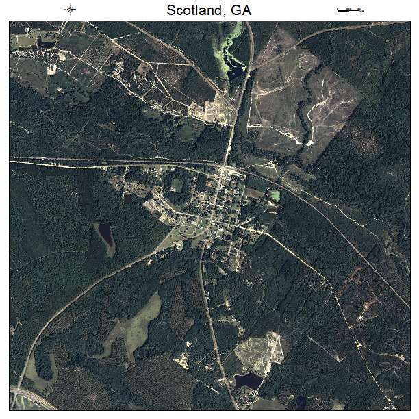 Scotland, GA air photo map