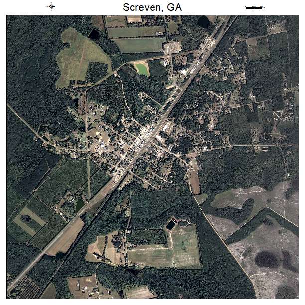 Screven, GA air photo map