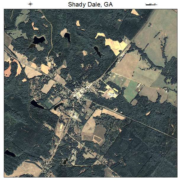 Shady Dale, GA air photo map