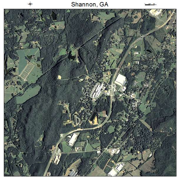 Shannon, GA air photo map