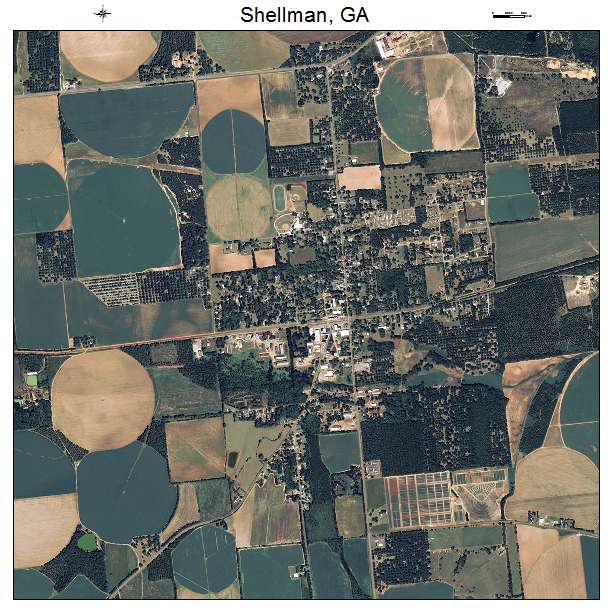 Shellman, GA air photo map