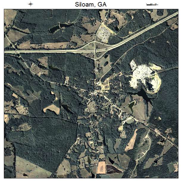 Siloam, GA air photo map