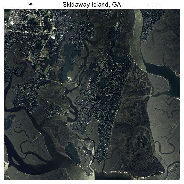 Skidaway Island, GA air photo map