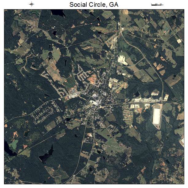 Social Circle, GA air photo map