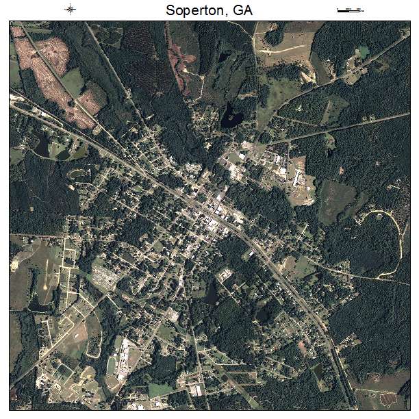 Soperton, GA air photo map