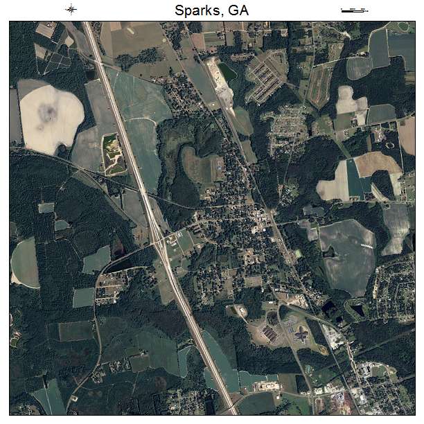 Sparks, GA air photo map