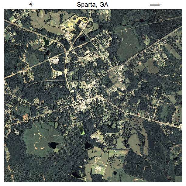 Sparta, GA air photo map
