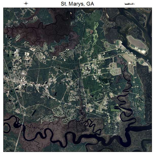 St Marys, GA air photo map
